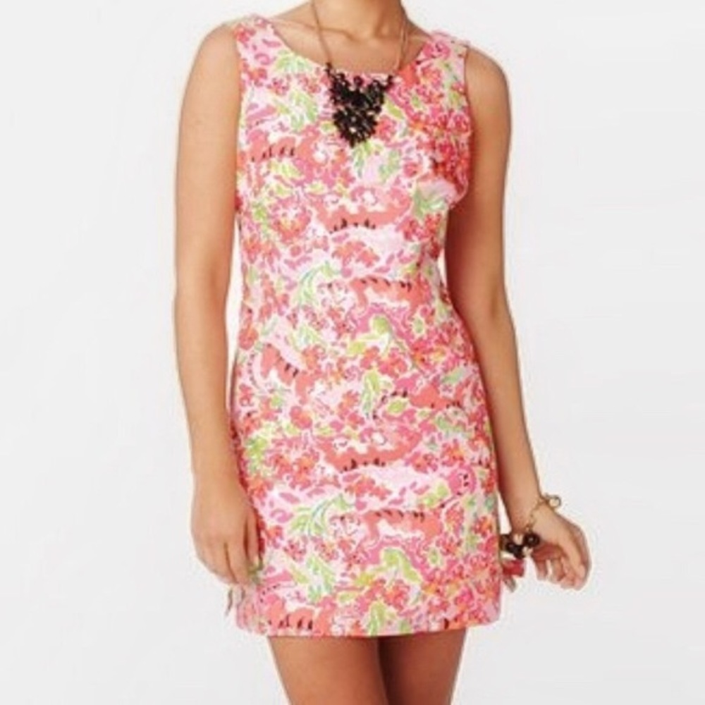 Lilly Pulitzer CALL ME KITTY Pink Orange Dress 4